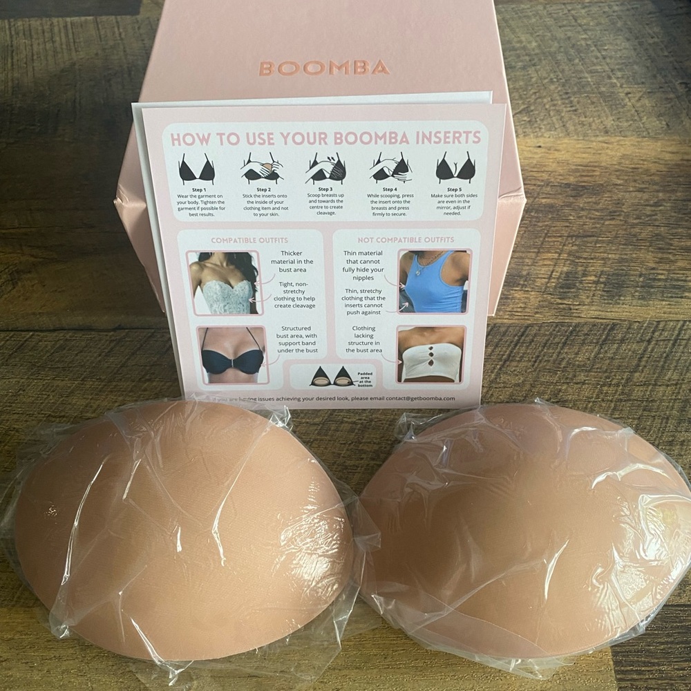 NWT Boomba bra inserts - Demi boost size small (A,B,C)